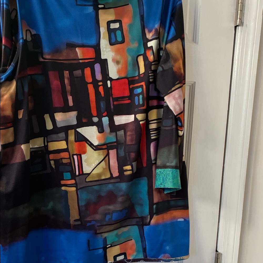 Colorful Abstract Women's Tunic - Picture 4 of 4